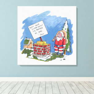 Nej till Santa kanvastryck