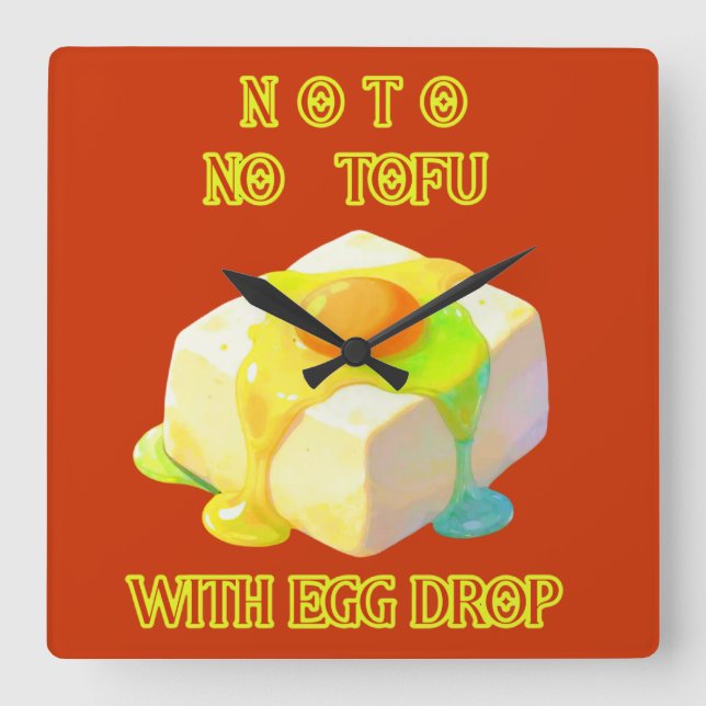 Nej till tofu med äggsoppa fyrkantig klocka (Framsida)
