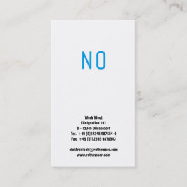 Nej! Typografi-uppspelning Visitkort