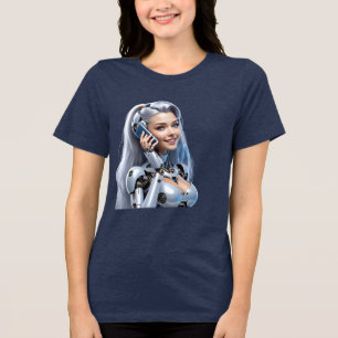 Nej, vi har inte pratat än" - Futuristiska kvinnli T Shirt