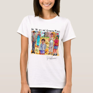 Nej! Vi kastar inte sten Tee Shirt
