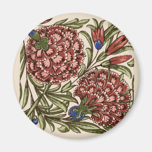 Nejlikblomma Kakel Antiq Rustik De Morgan Konst Magnet