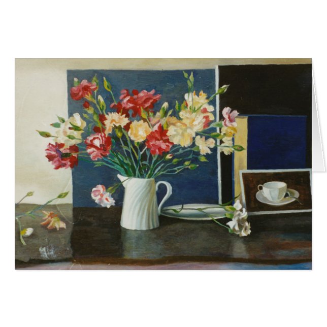 Nejlikor i en spiral tillbringare 2000 hälsningskort (Framsidan Horizontal)