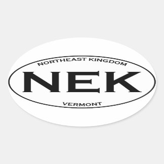 NEK - Nordöstra Vermont Ovalt Klistermärke