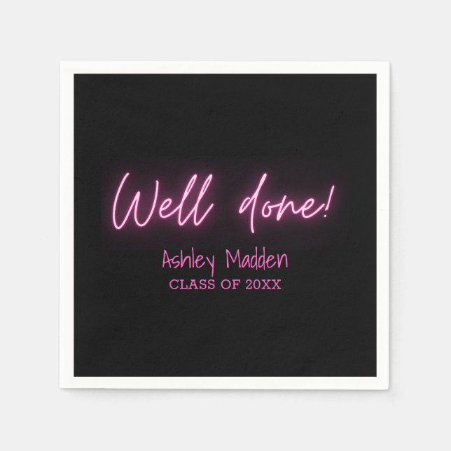 Nekad Rosa Modern Studentfest Pappersservett (Framsidan)