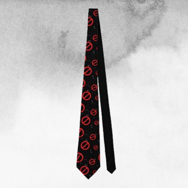 Nekad symbol Necktie - fetstil röd på svart Slips (Skapare uppladdad)