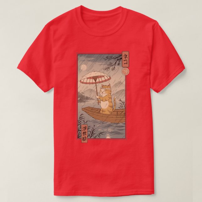 Neko Boat i Edo T Shirt (Design framsida)