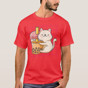 Neko Cat Boba Tea - Bubble Tea Anime Kawaii - Neko T Shirt