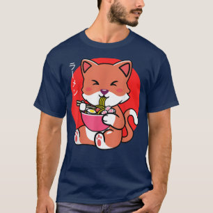 Neko Cat Ramen Anime Kawaii Tonåring presentpojkar T Shirt
