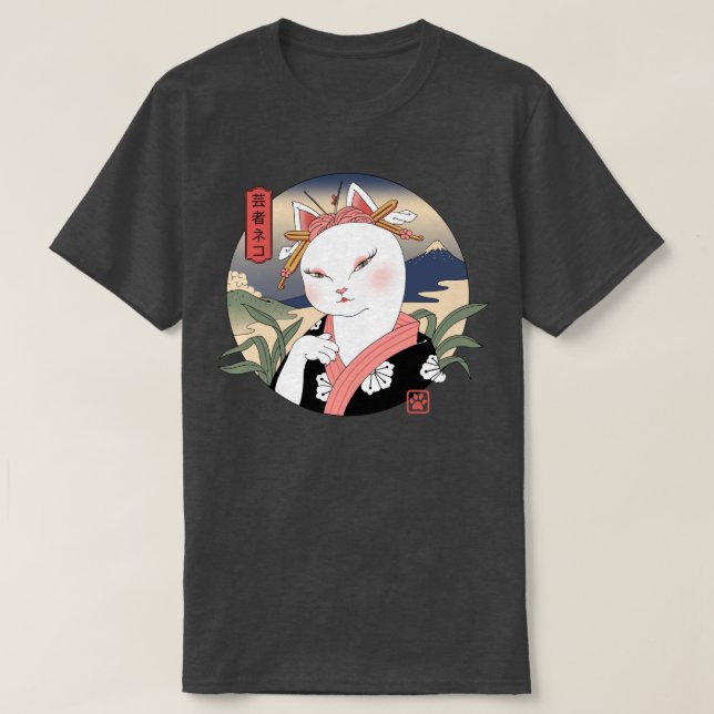 Neko Geisha 1 T Shirt (Design framsida)