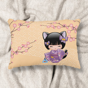 Neko Kokeshi Docka - Kattehred Geisha Flicka Prydnadskudde