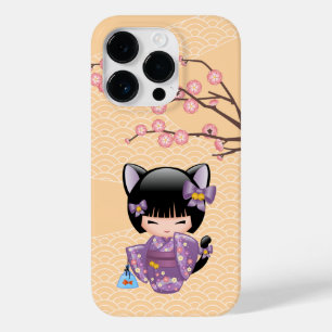Neko Kokeshi Doll - Cat Öron Geisha Girl