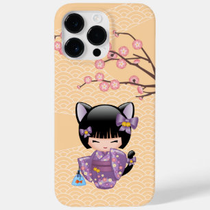 Neko Kokeshi Doll - Cat Öron Geisha Girl