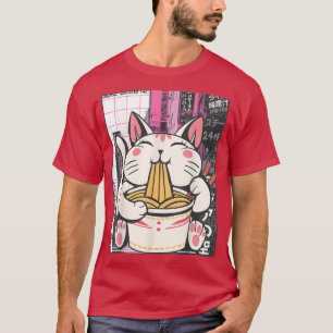 Neko Ramen Cat Lover Kawaii Anime T Shirt