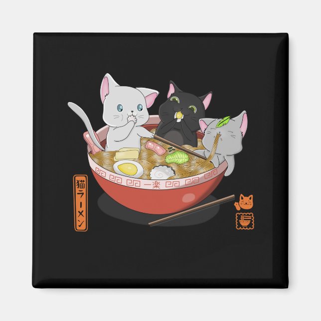 Neko Ramen cat Magnet (Framsidan)