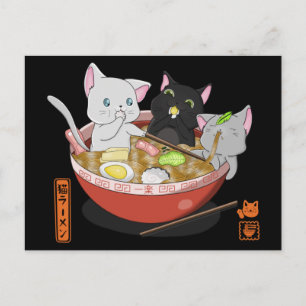 Neko Ramen cat Vykort