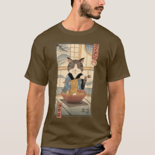 Neko Ramen Ukiyo-e T Shirt