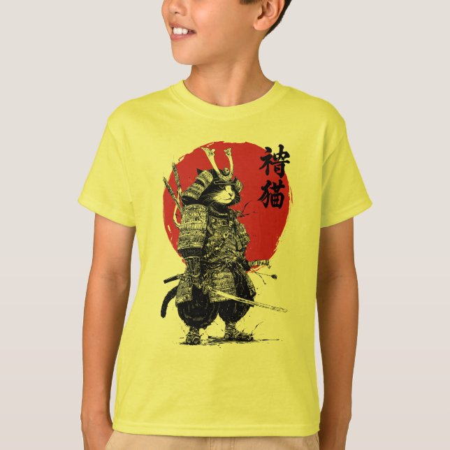 Neko Samurai T Shirt (Framsida)