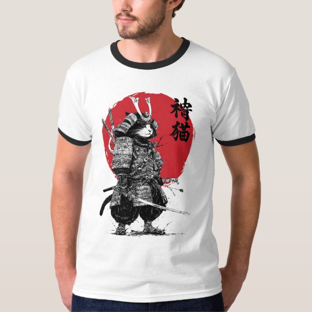 Neko Samurai T Shirt (Framsida)