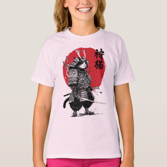 Neko Samurai T Shirt (Framsida)