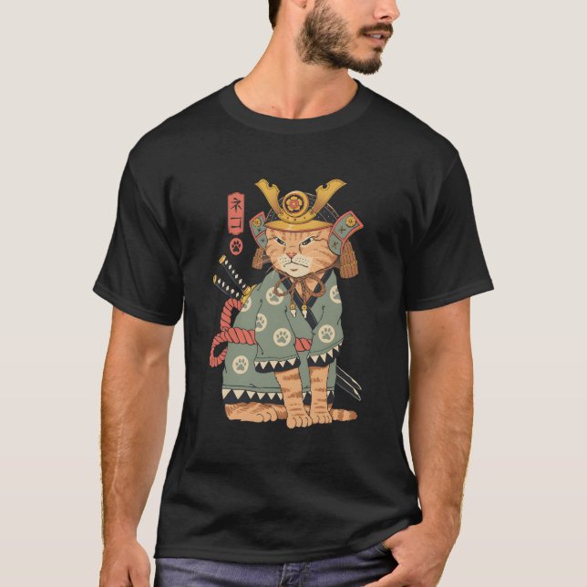 Neko Samurai T Shirt (Framsida)