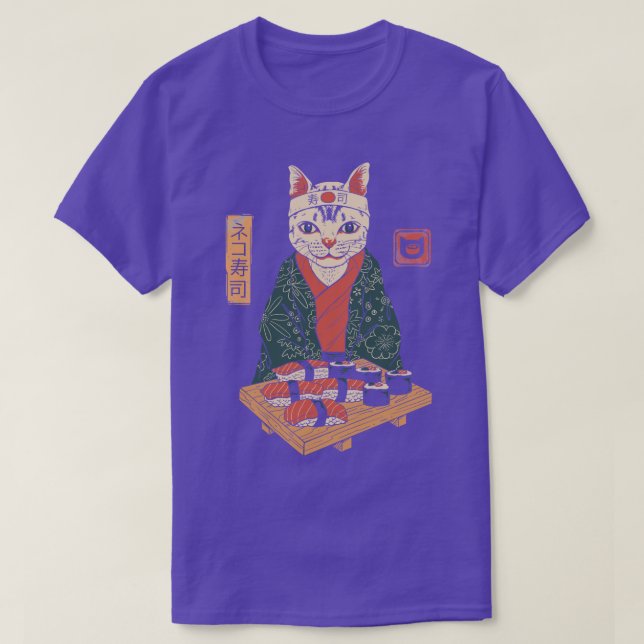 Neko Sushi Pub 1 T Shirt (Design framsida)