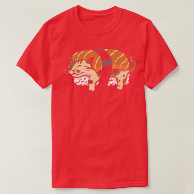 Neko Sushi T Shirt (Design framsida)