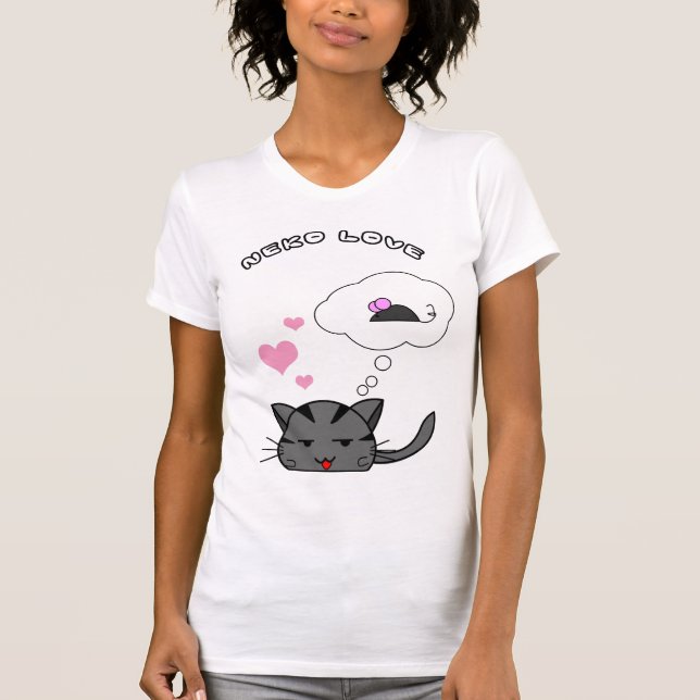 nekokärlek t-shirt (Framsida)