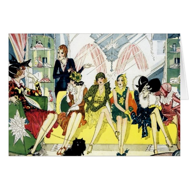 Nell Brinkley's Livliga Unga Flapper #9 Hälsningskort (Framsidan Horizontal)