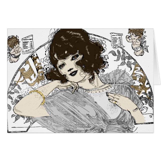 Nell Brinkleys livliga unga flappers #11 Hälsningskort (Framsidan Horizontal)