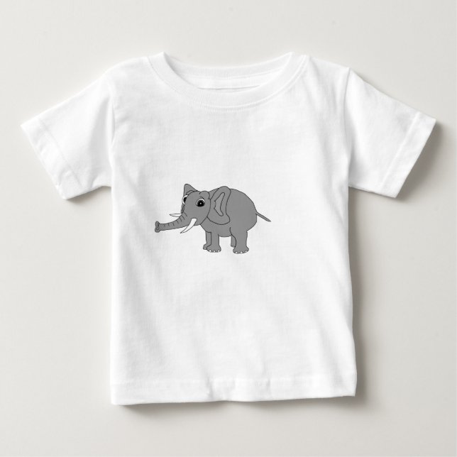 "Nellie" (den svartvita) elefanten, T-shirt (Framsida)