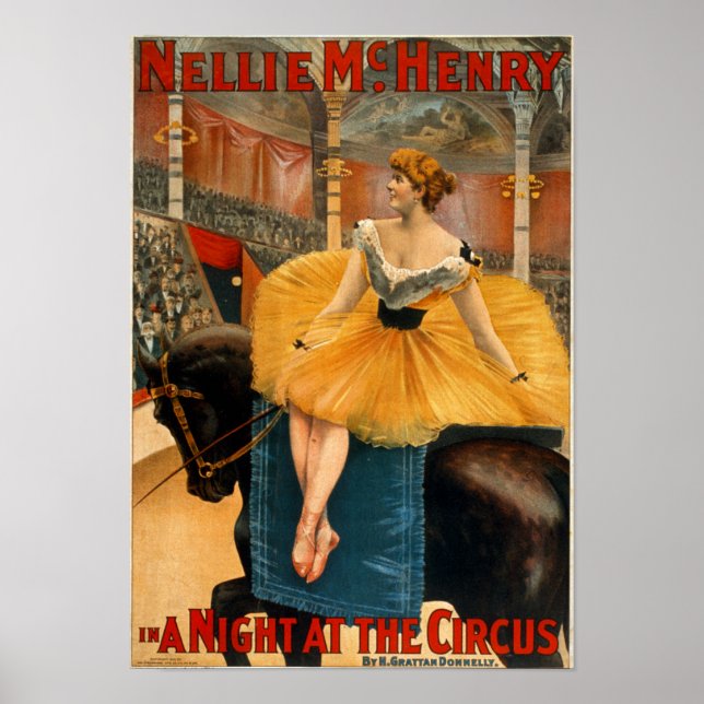 Nellie McHenry i en natt på Circus Canvas Poster (Framsidan)