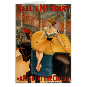 Nellie McHenry i en natt på Circus Hälsningskort