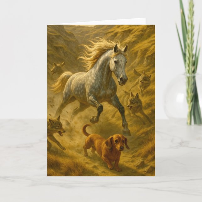 Nellie Skyddar Charlie från Coyotes Kort (Framsida)