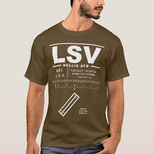 Nellis Luft Force Base LSV T-Shirt (Framsida)