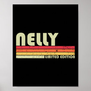 Nelly Namn Personlig Retro Vintage 80-tal 90-tal F Poster