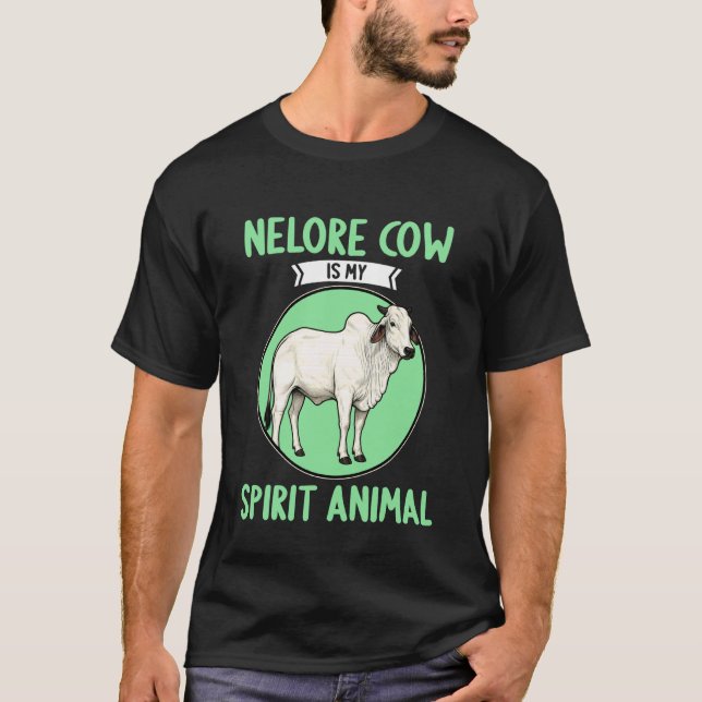 Nelore Nötkreatur Nelore Ko T Shirt (Framsida)
