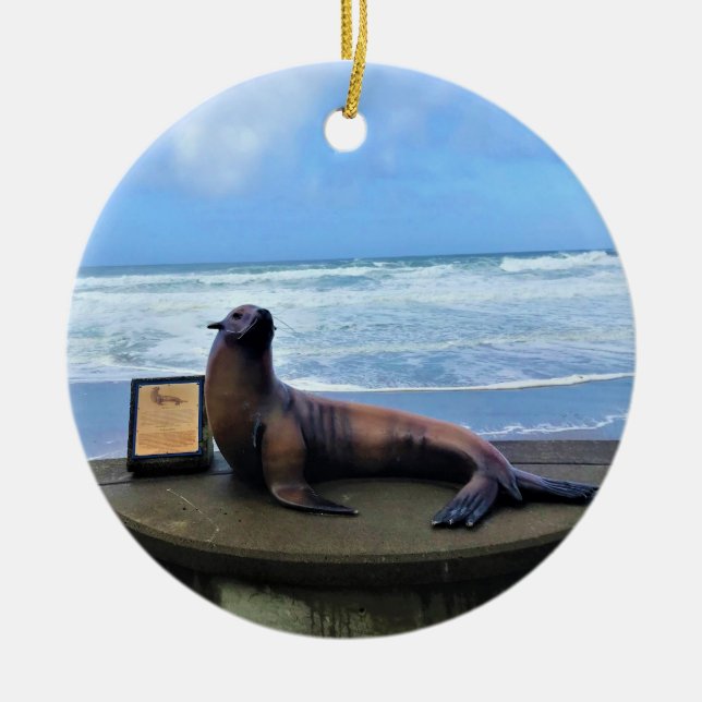 Nelscott Reef, Lincoln City, Oregon Julgransprydnad Keramik (Framsidan)