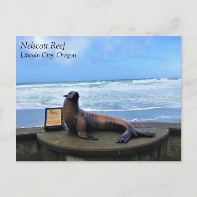 Nelscott Reef, Lincoln City, Oregon Postcard Vykort (Framsida)