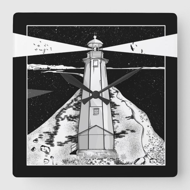 Nelson Boulder Bank Fyrkantig Klocka (Framsida)