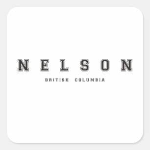 Nelson British Columbia Fyrkantigt Klistermärke