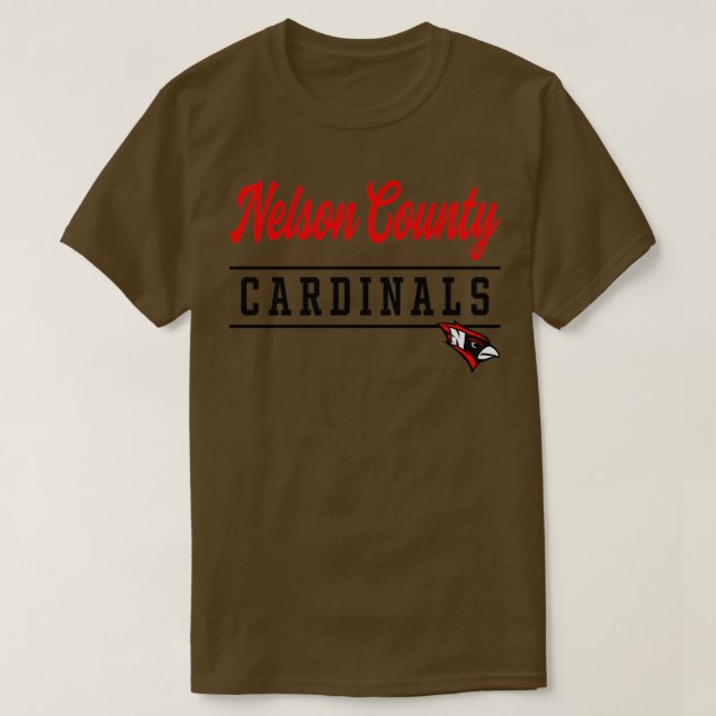 Nelson County High School Cardinals Pullover T Shirt (Design framsida)