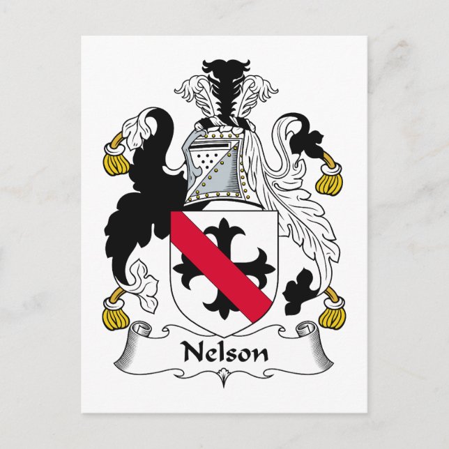 Nelson Family Crest Vykort (Framsida)