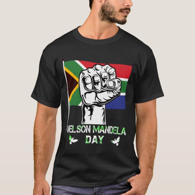 Nelson Mandela Day Black History T Shirt (Framsida)
