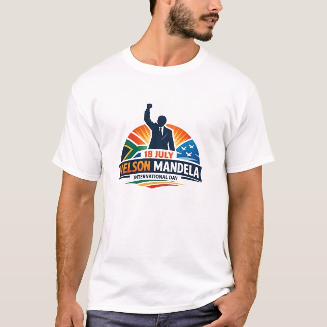Nelson Mandela internationella dag T Shirt (Framsida)