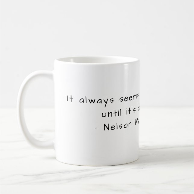 Nelson Mandela - omöjligt Kaffemugg (Vänster)