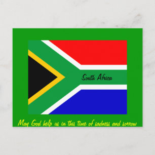 Nelson mandela södra afrika flagga vykort
