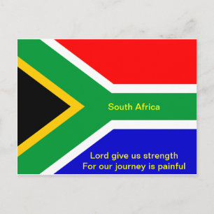 Nelson mandela södra afrikans flagga vykort
