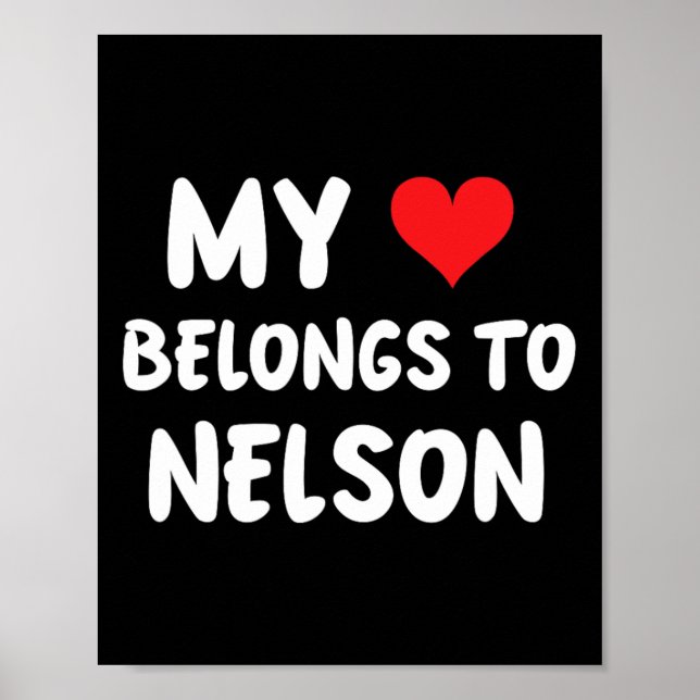 Nelson - mina hjärtliga Tillhör till Nelson - Kärl Poster (Framsidan)