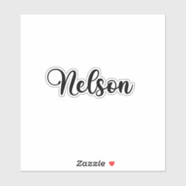 Nelson Namn - handskriven calligrafi Klistermärken